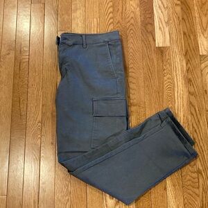 DKNY Men's Dark Gray Slim Fit Ultimate Stretch Cargo Pants